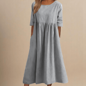 Amélie™ | Robe à Poches en Coton Doux - LUNAEVE