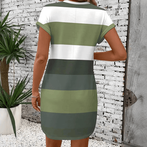 MAËLIA™ | Robe Rayée Décontractée - LUNAEVE