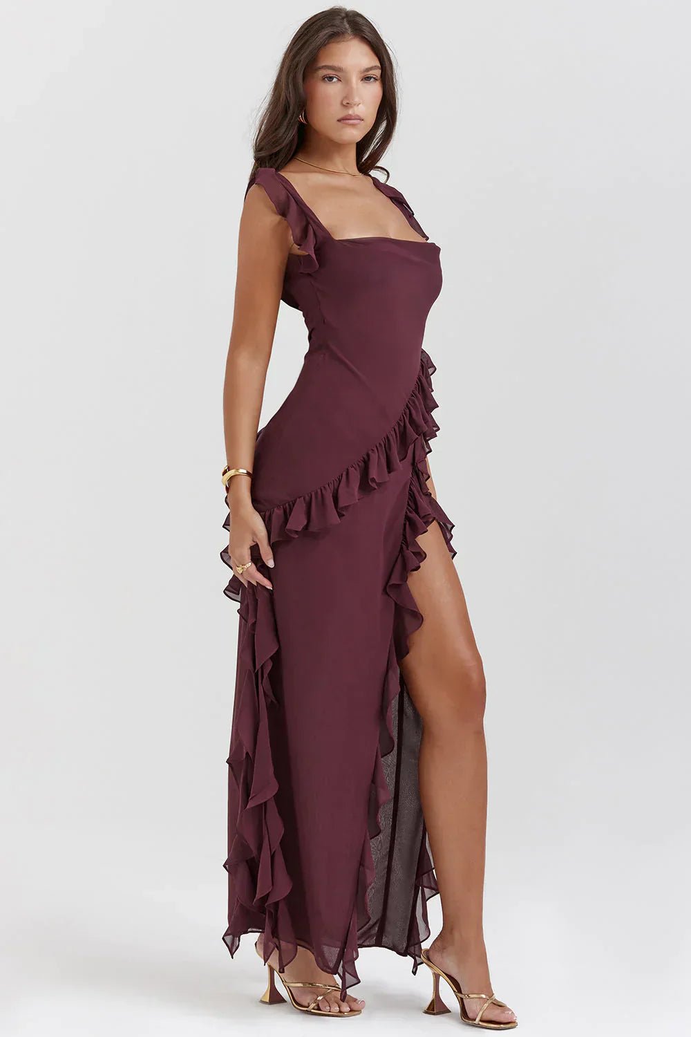 Aveline™ | Robe de soirée à volants élégants - LUNAEVE