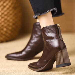 Claudia | Bottines de Luxe à Talon Moyen - LUNAEVE