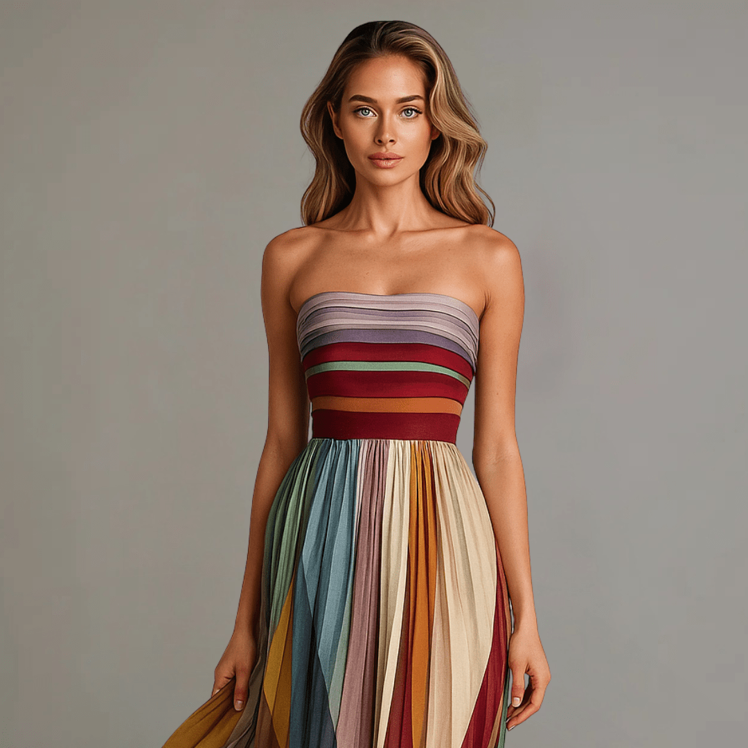 Fiorella™ | Robe colorée sans manches - LUNAEVE