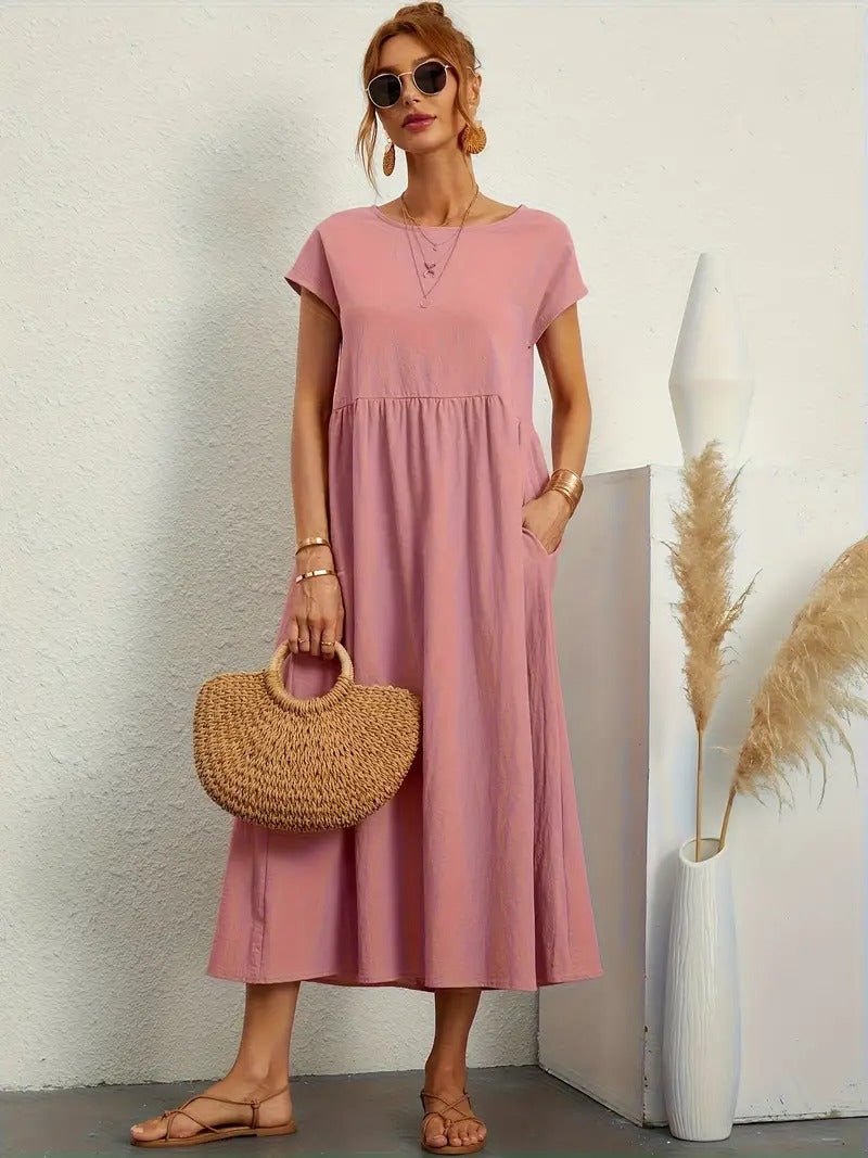 Juliane™ | Robe en lin premium avec poches - LUNAEVE