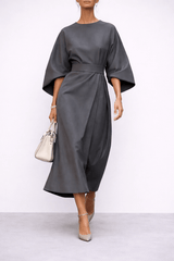 Lorraine™ | Robe longue ceinturée et raffinée - LUNÆVE