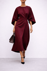 Lorraine™ | Robe longue ceinturée et raffinée - LUNÆVE