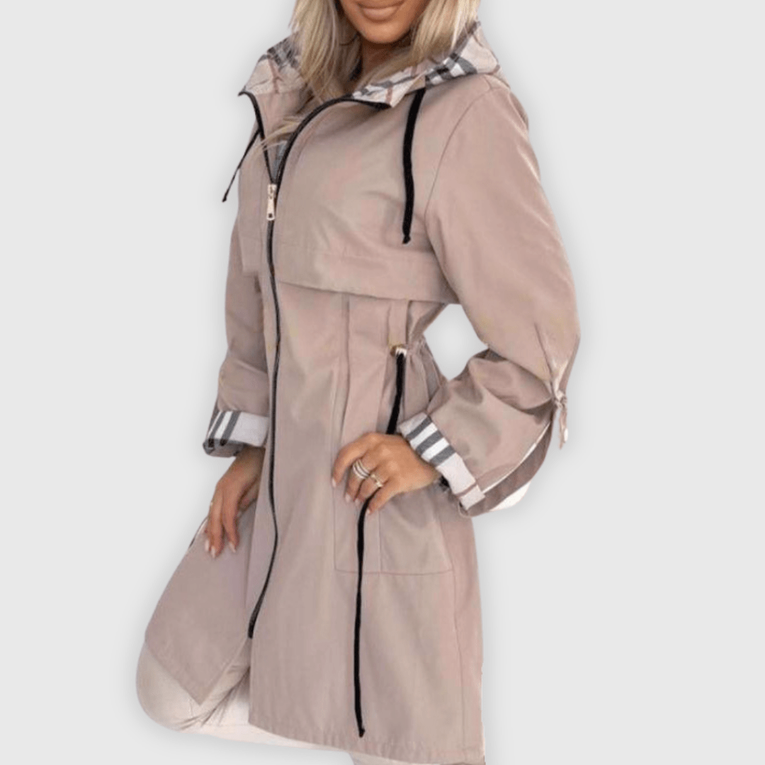 Natalia | Manteau zippé imperméable et coupe - vent - LUNAEVE