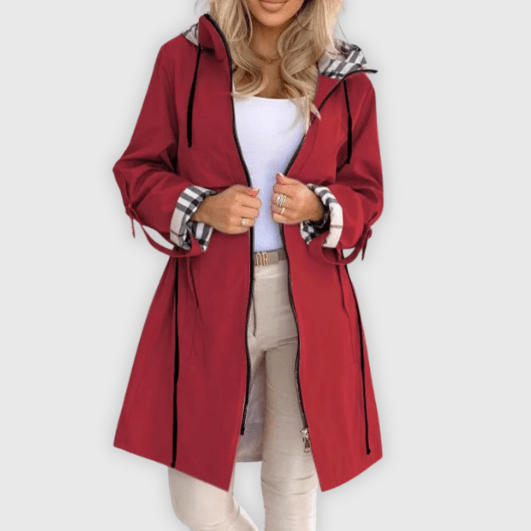 Natalia | Manteau zippé imperméable et coupe - vent - LUNAEVE